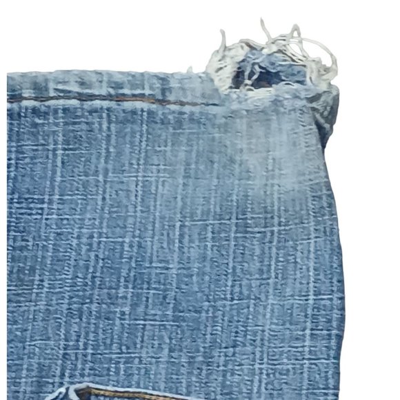 Mossimo Denim Jeans Juniors Size 13 FRAYED Stretch Boot Cut - Picture 13 of 16